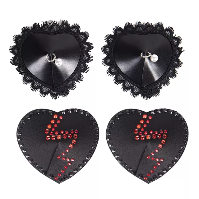 WOMENS BREAST PATCH Nightclub Chest Stickers Theme Party Nipple Covers Lace  £9.59 - PicClick UK