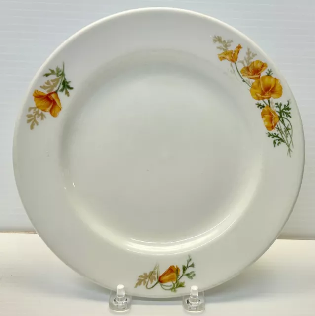 Authentic Bauscher China 1934 Santa Fe Railroad California Poppy Salad Plate B/S