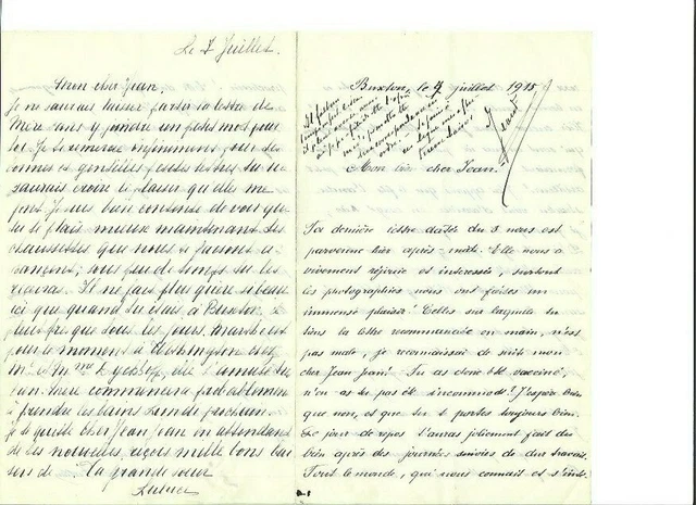 LETTRE D'UNE MÈRE à son fils soldat / 7 juillet 1915 EUR 2,50 - PicClick FR