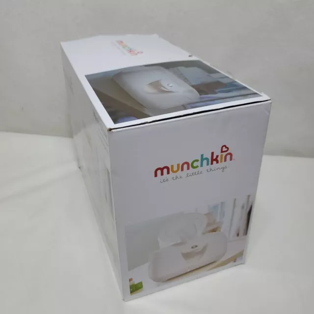 Munchkin Warm Glow Wipe Warmer Night Light White Holds 100 Wipes New Open Box 2