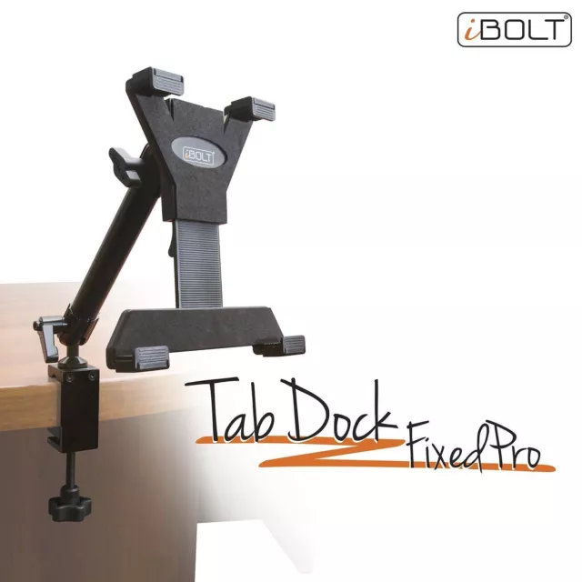 iBOLT TabDock FixedPro Clamp- Heavy Duty Metal C-Clamp Mount