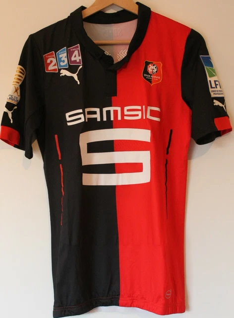 Maillot Stade Rennais Airness Vintage #7 Jeune Dédicacé, Taille XS