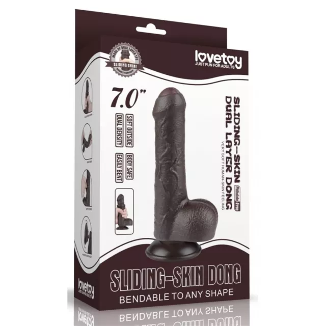 Sextoys - Gode à ventouse - Gode à ventouse Sliding Skin 12 x 3,7 cm noir