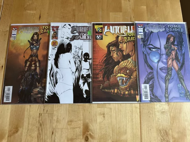 1998 Top Cow Image Witchblade Tomb Raider Lot Wizard Variant Covers