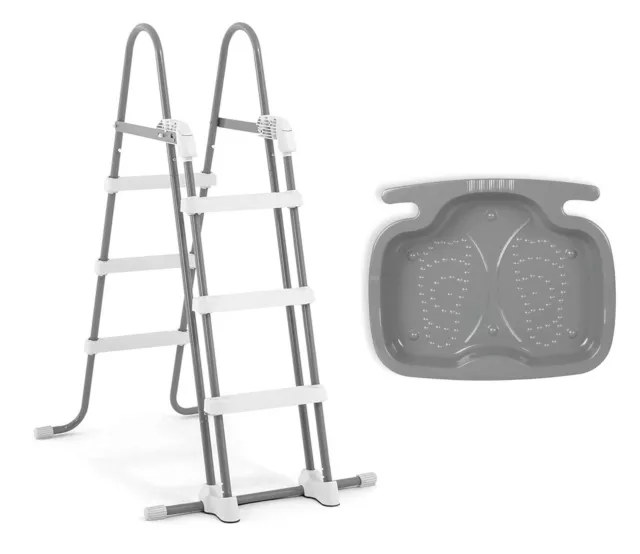 Intex 28075 Safety Ladder Pool Ladder +29080 Ladder Foot Bath Pool Accessories