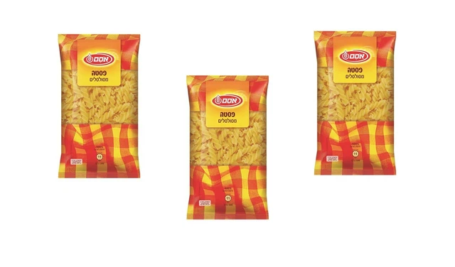 3X  Pasta Rotini Shape Durum Wheat Kosher Israeli Product by Osem 500g
