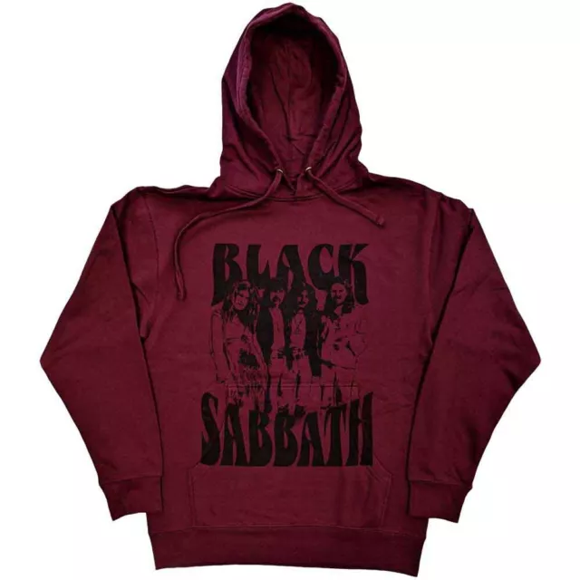 Black Sabbath 'Band and Logo' Red Pullover Hoodie - NEW OFFICIAL