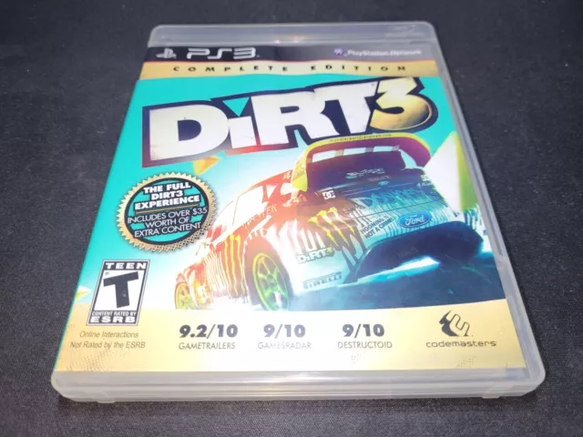 DiRT 3 Edición Completa Sony Playstation 3 PS3 LN perfecto COMPLETO + ¡VIP Pass DLC!