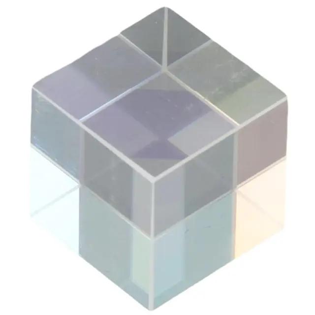 Prisma dicroico claro X-Cube luz pequeña prisma física y decoración
