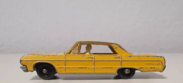 Matchbox Lesney No 20 Chevrolet Impala Taxi ohne OVP in Gelb Vintage England