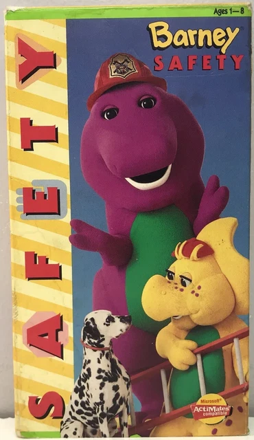 BARNEY & FRIENDS Safety VHS Video Tap PBS Kids Songs RARE! BUY 2 GET 1 ...