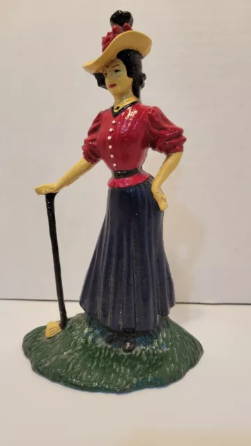 1990 Upper Deck, LTD Cast Iron Lady Golfer Door Stop DS-45