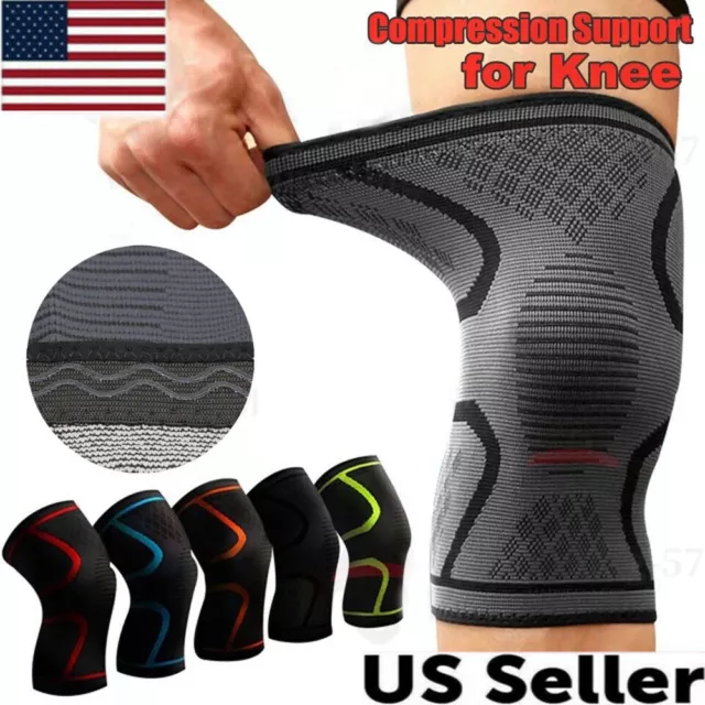 Knee Support Sleeve Brace Elastic Compression Sport Joint Arthritis Pain Relief
