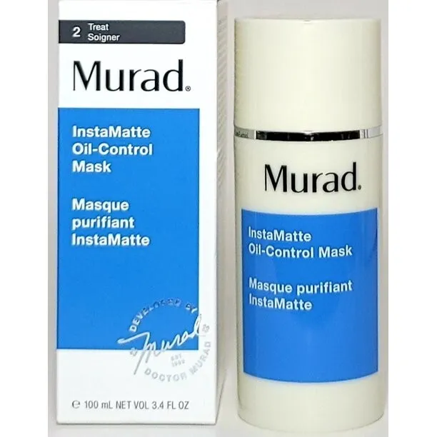 Máscara de control de aceite mate Murad Insta reparación del acné 3,4 Fl.oz caja sellada totalmente nueva