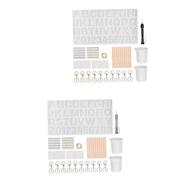 ALPHABET PORTE-CLÉS RÉSINE Coulée Lettre Numéro Époxy Die avec Bits ALPHABET PORTE-CLÉS RÉSINE Coulée Lettre Numéro Époxy Die avec Bits