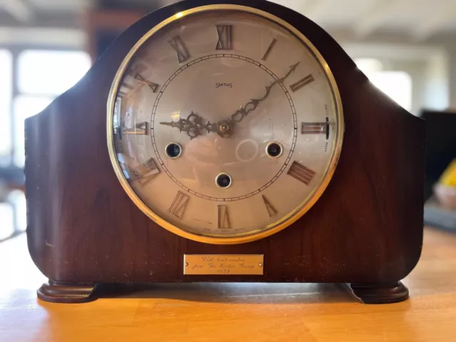 Smiths Mantel Clock 1957 Westminster Whittington Chimes Refurbished All Working