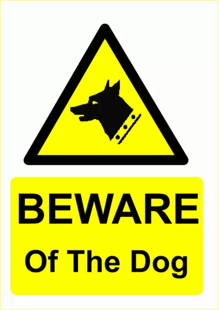 Gaurd Dog Caution Warning Signs, Outdoor Sticker or Plastic Signs FREE POSTAGE 2