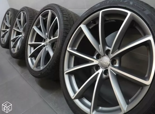 4 jantes 18'' neuves + 4 pneus neufs 225/40R18 look Audi RS6 II pour A3/A4/A5/A6