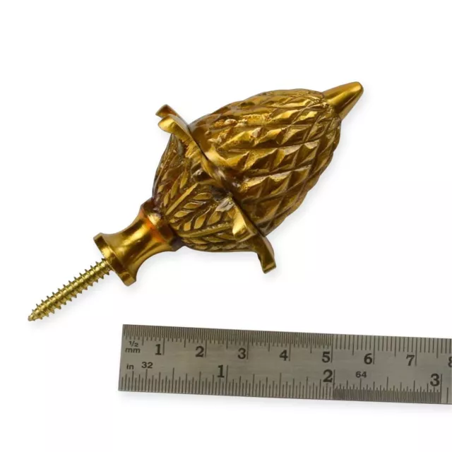 BRASS Acorn finial clock cases decoration 83mm high old clocks long case mantle