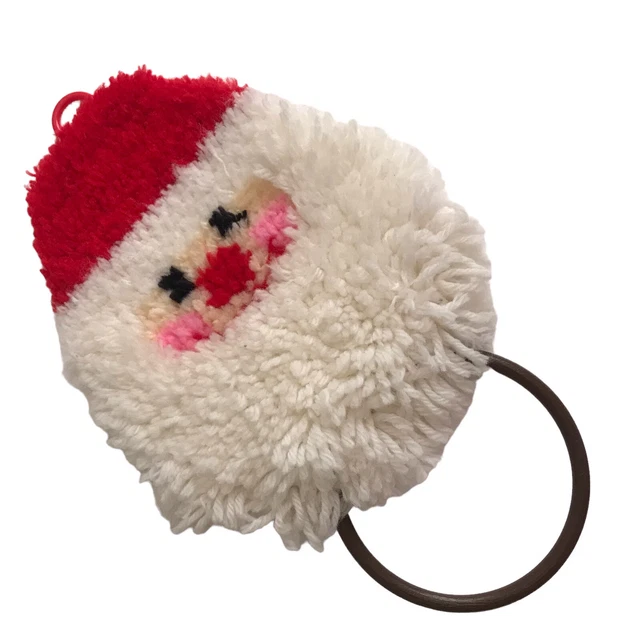 Gancho de gancho de Navidad portatoallas Papá Noel hecho a mano tejido de colección