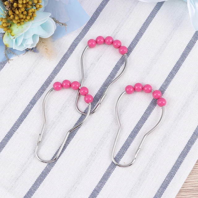 12 pz clip per tende da doccia ganci per tende da tenda in plastica acrilica