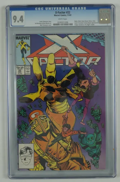 X-Factor #22 CGC 9.4 cameo of archangel pre-dates first appearance - apocalypse