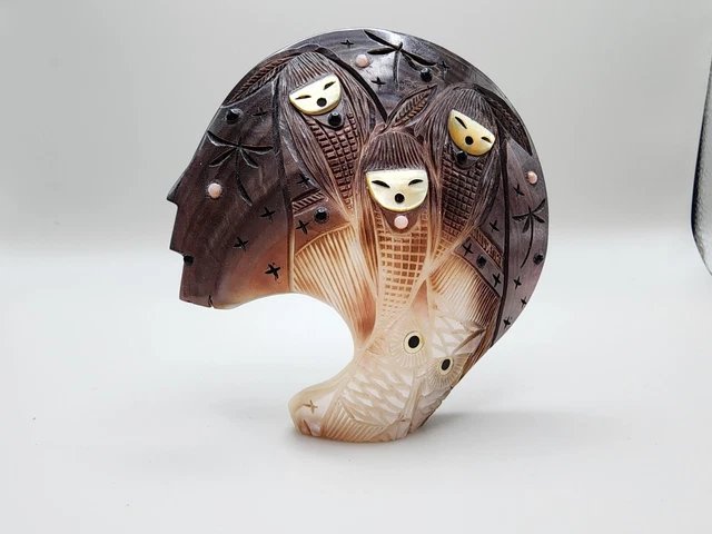 Kateri Sanchez Owl, Bear, Maiden, Dragonfly MOP Zuni Fetish Kateri Sanchez Owl, Bear, Maiden, Dragonfly MOP Zuni Fetish