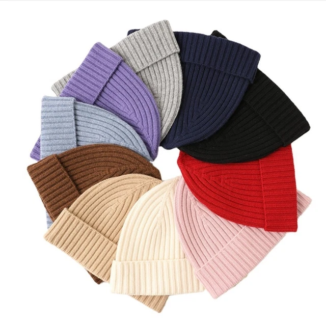 Bonnet Vintage Noir En Laine Des Années 80 - Fait Main Au Crochet - Taille 54 - Style Rétro Et Chaud Pour L'hiver