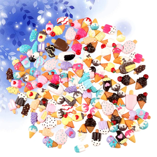 100 PC DIY Harz Zubehör Eis Harz Zubehör Scrapbooking Perle Ornament Eis Perle