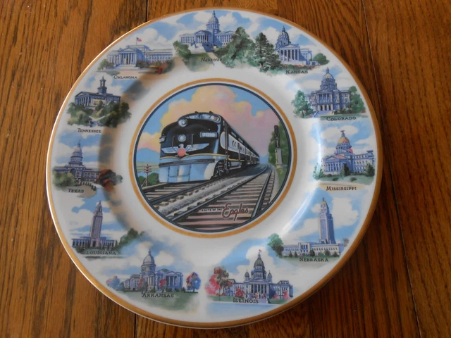 Missouri Pacific Lines Railroad Syracuse Plate State Capitols