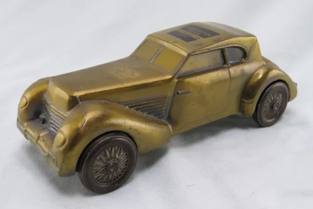 1938 Cord Car Metal Promo Coin Bank American Bank & Trust of PA - Banthrico 1974