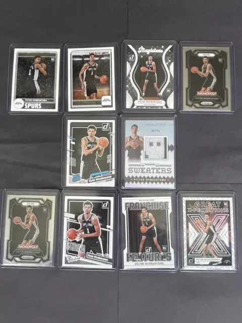 victor wembanyama 10 Card Rookie Lot