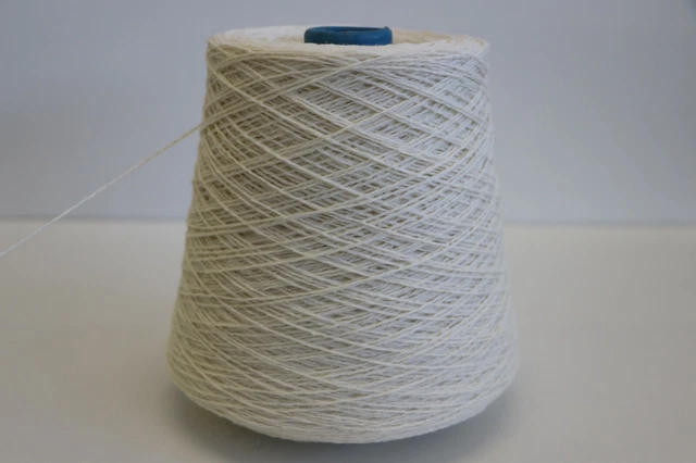 D19 (57,98€/kg) 500g KASCHMIR / CASHMERE / WOLLE NATUR (3,5) Zwirn Strick Garn