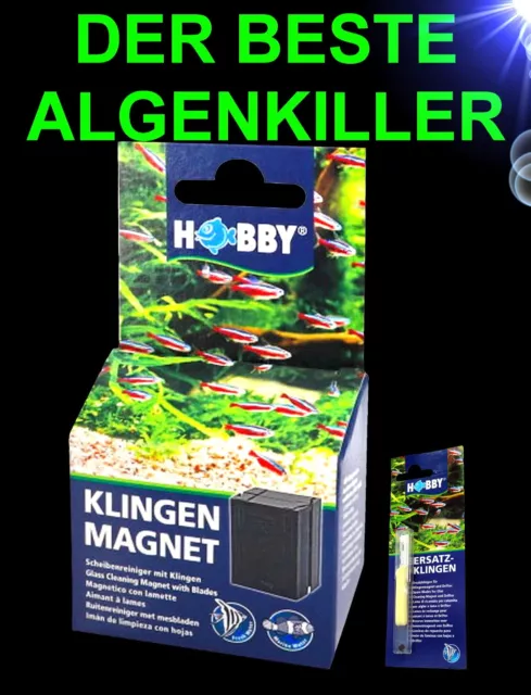 Aquarium 🍀 "DER BESTE " KLINGENMAGNET 🍀 Magnetreiniger Scheibenreiniger Deko .