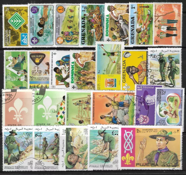 BOY SCOUTS Collection Packet 100 Different WORLD Stamps