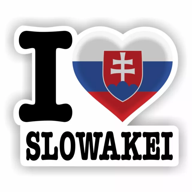 Aufkleber LOVE SLOWAKEI Sticker für Auto diverse Größen FanShirts4u