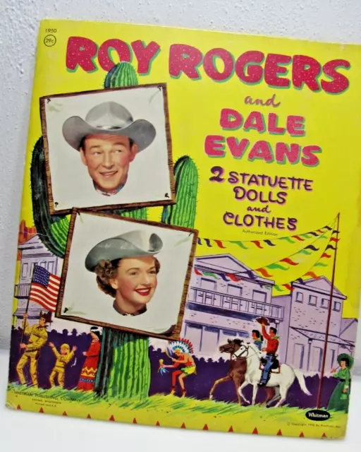 VINTAGE ROY ROGERS Dale Evans Paper Doll Set Un-Cut 1956 Whitman ...