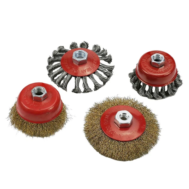 Durable Wire Wheel Brush Brass Coated Steel Wire For Removing Corrosion