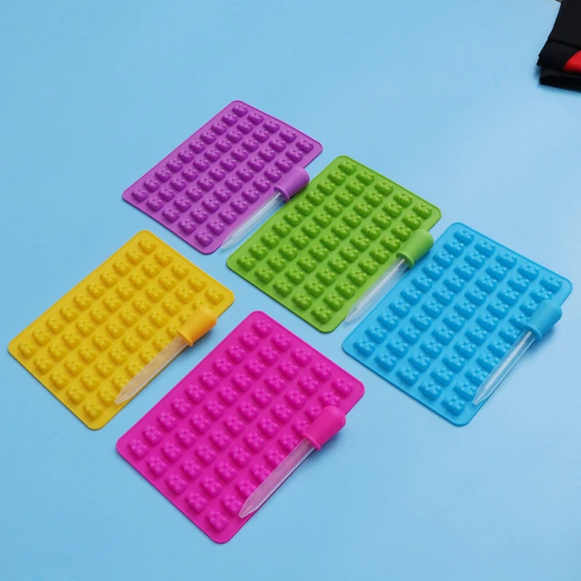 5 set di 50 fori stampo orso silicone stampo caramelle stampo cioccolato divertente stampo gomma 2