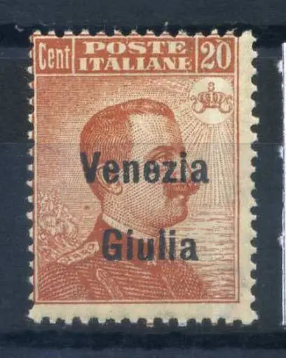 Venezia Giulia 1918 Sass. 23 MNH 100% 20 c Orange, Overprinted