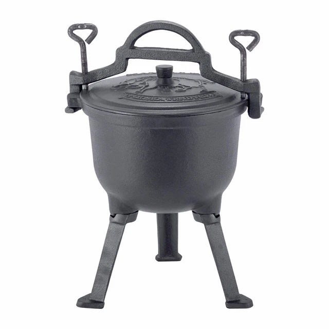 Feuertopf 5L Dutch Oven Gusseisen Kazan Feuertopf Gulaschkessel Feuerkessel BBQ