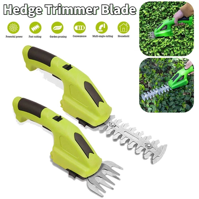 EWORK 21V Cordless 2-in-1 Hedge Trimmer & Grass Shears - Includes 2.0Ah Battery & Charger, Lightweight For Garden