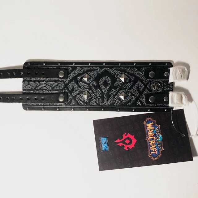 Rare NEW Horde Black Leather Wristband/Cuff WoW Blizzcon 2013 Blizzard Ent