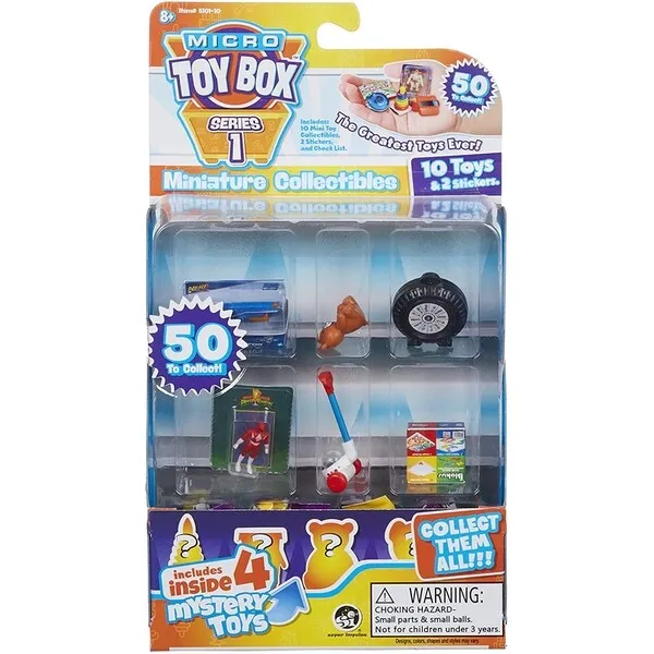 Worlds kleinste Mikro-Spielzeugkiste Serie 1 Mini-Sammlerstücke 10er-Pack-Stile Will Var