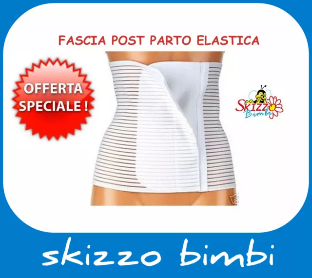 DOMINAM GUAINA FASCIA POST PARTO TG. S Cm 70-90 MILLERIGHE BIANCO PER MAMMA