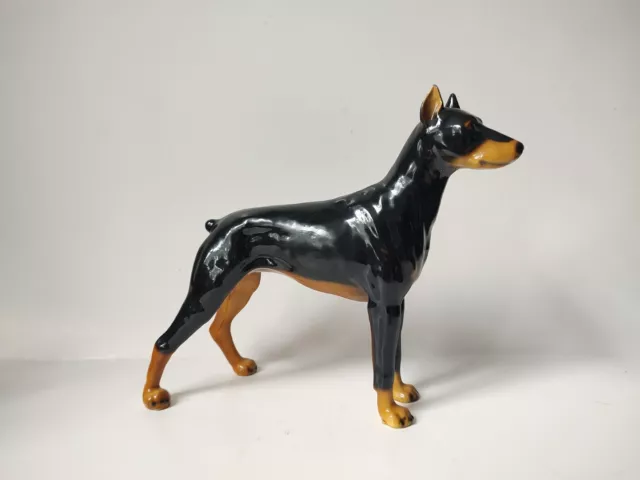 Vintage Mortens Studio Doberman dog figurine standing