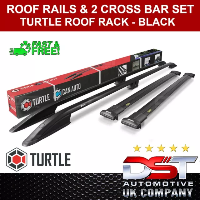 ROOF Rack Rails/Cross Bars Set BLACK FOR VW T5 T6 Transporter SWB