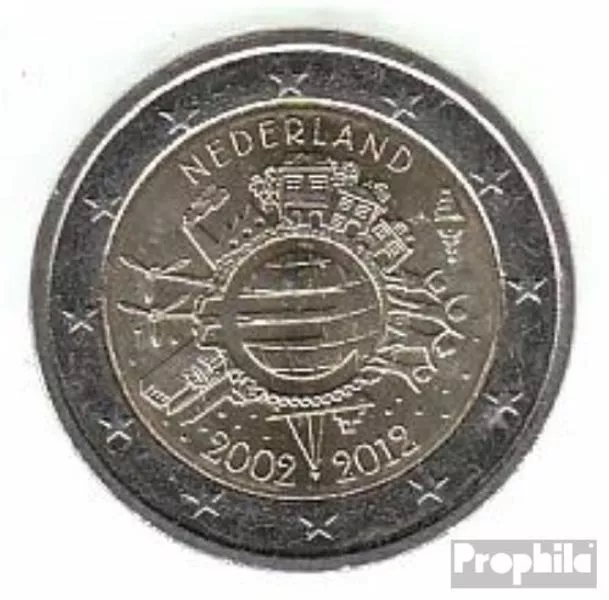 Niederlande 2012 Stgl./unzirkuliert Stgl./unzirkuliert 2012 2 Euro 10 Jahre EURO