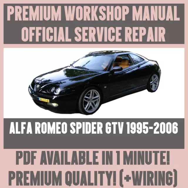 WORKSHOP MANUAL SERVICE & REPAIR GUIDE for ALFA ROMEO SPIDER GTV 1995-2006