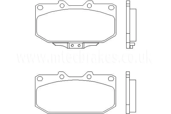 Front Mtec Performance Brake Pads For: Nissan Skyline Enr34 R34 Gtt 1999-2002